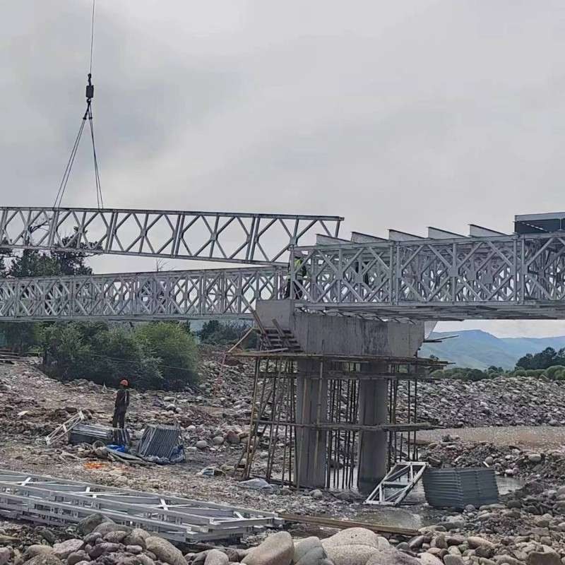 Q355B Steel Structure Bridge Manufacture High Durability Bailey Bridge ...