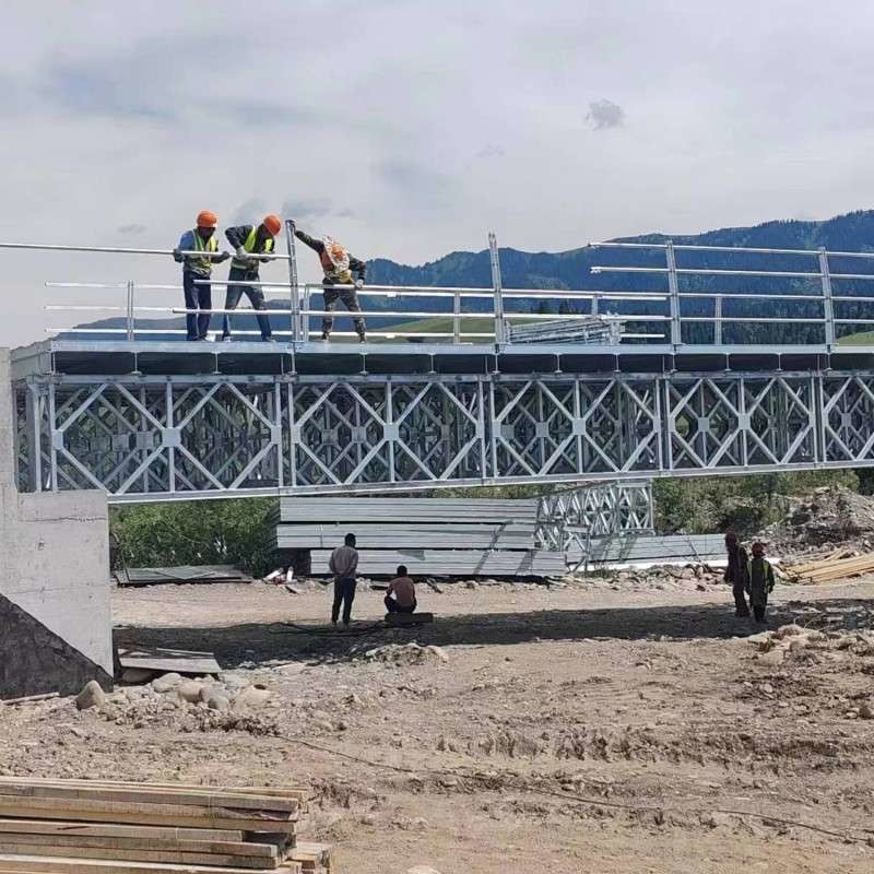Modular Portable Steel Bridges For Sale Q345B Main Steel Truss Bridge video