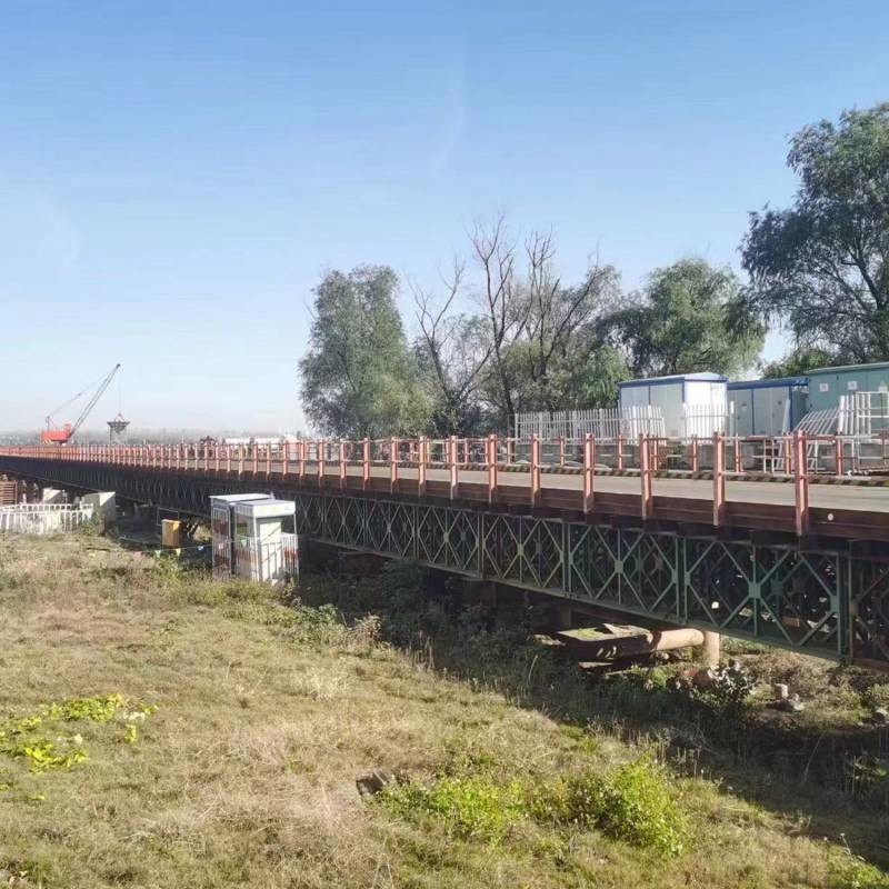 Truss Ramp Construction galvanized prebuilt bridges / Steel Truss Bridge 6m 9m 12m ...