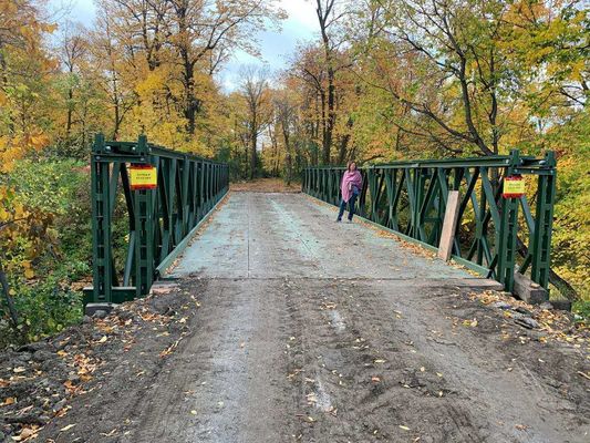 Pained Or Galvanized Steel Structures Modular Bailey Bridge Corrosion Resistance