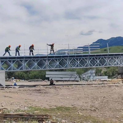 Prefab Steel Bridge Galvanized Or Pained Steel Frame Bridge 50-100 years Design Life