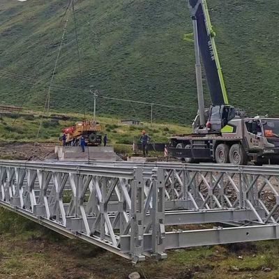 Multi Span Steel Walking Bridge Small Military Steel Bridges 10 Meters Length