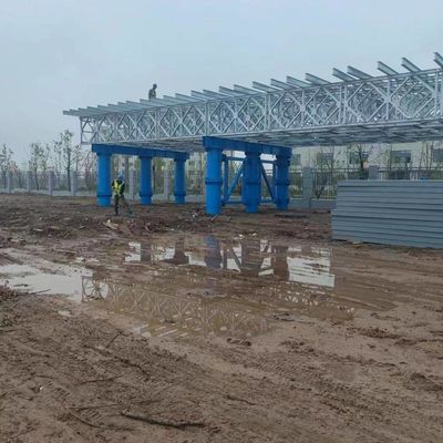 Q355B Pipe Steel Truss Bridge Galvanization Or Painting Corrosion Prevention