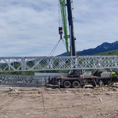 Steel Military Truss Pedestrian Bridge With Steel Deck / Timber Deck