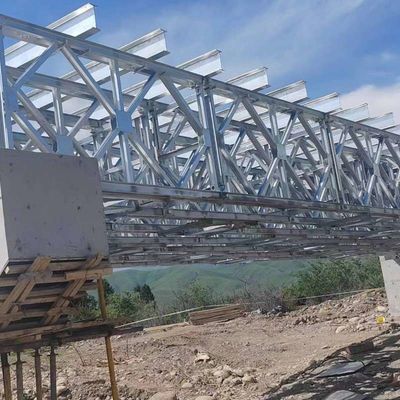 Steel Temporary Pedestrian Bridge Modular Steel Bridges 1.5m 2.134m Panel Height