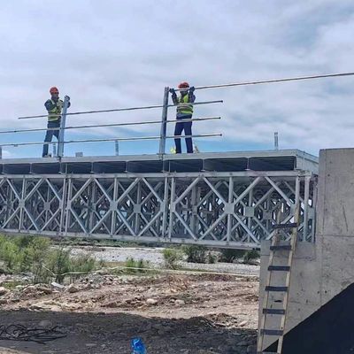Galvanization Or Painting Steel Frame Bridge Portable Prefab Steel Bridges 10-60 Meters Span Length