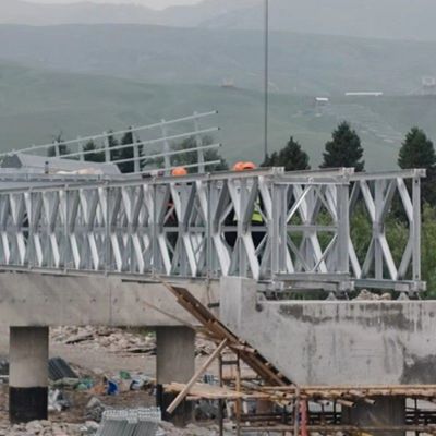 ISO9001 Temporary Steel Bridge Steel Truss Bridge Hot Dip Galvanized