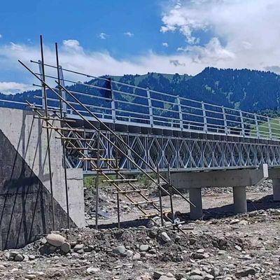 Small hot dip Galvanized Steel Bridge Q355B Grade Customized