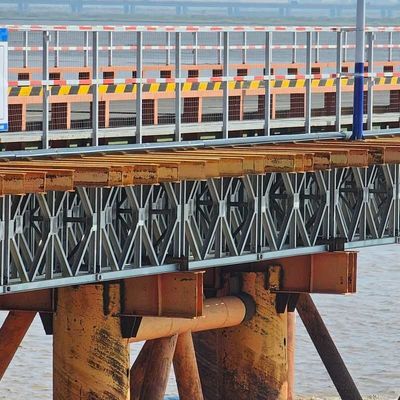 Q345B-Q460C Railway Steel Truss Bridge Galvanization Or Painting Corrosion Prevention