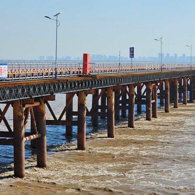 Temporary Steel Suspension Bridge / Portable Steel Bridge Truss  4.2m