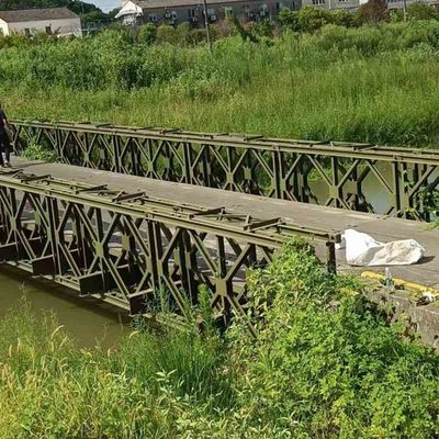 Original Modular Steel Bridges 3.7 Meters Width Bolted Connection Method