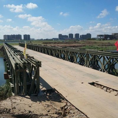 Q345E Bailey Steel Emergency Bridge TSR Structure Corrosion Resistance