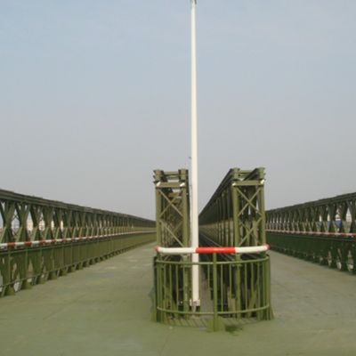 Pained Or Galvanized Prefabricated Bridge For Bailey Bridge Double Lane 7.35m