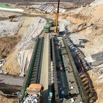 Steel Bailey Bridge Steel Structure Military Bridge Corrosion Resistance