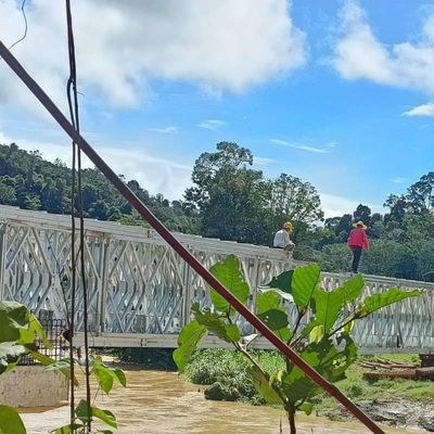 Temporary Or Permanent  Steel Pedestrian Bridge / Prefabricated Foot Bridge 3000mm*1400mm