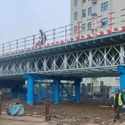 Q345B Steel Truss Bridge Pedestrian Steel Bridge Custom Color