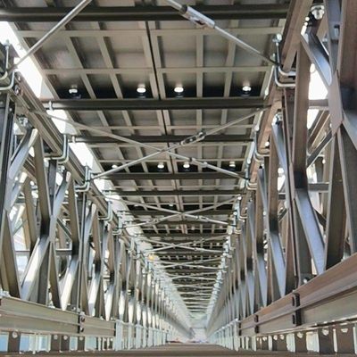 Galvanized Quality Assurance Bailey Bridge / Black Metal Pedestrian Bridge