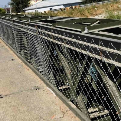 Puente temporario de Bailey Ejército Galvanizado Superficie ajustable Durable Ligero