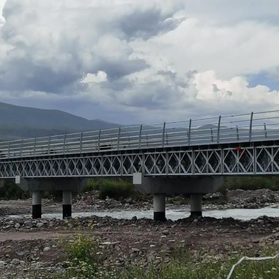 Corrosion Resistance Sway Brace Metal Truss Bridge For Bailey Bridge 7.6m Width