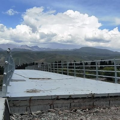 Q235 Bailey Suspension Bridge / Prefabricated Compact Bailey Bridge