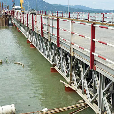 Galvanized or Painting Modular Steel Bridge / Half Through Truss Bailey Bridge 