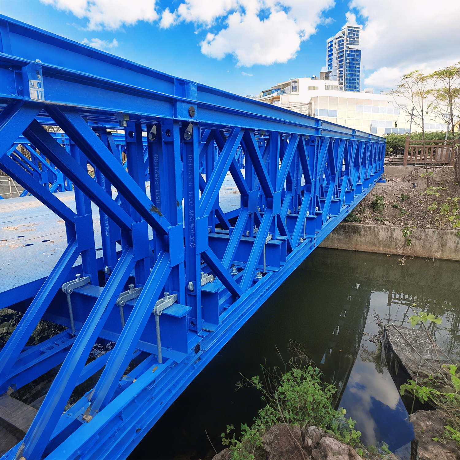 Modular Steel Bridge Pedestrian Bailey Bridge Corrosion Resistance