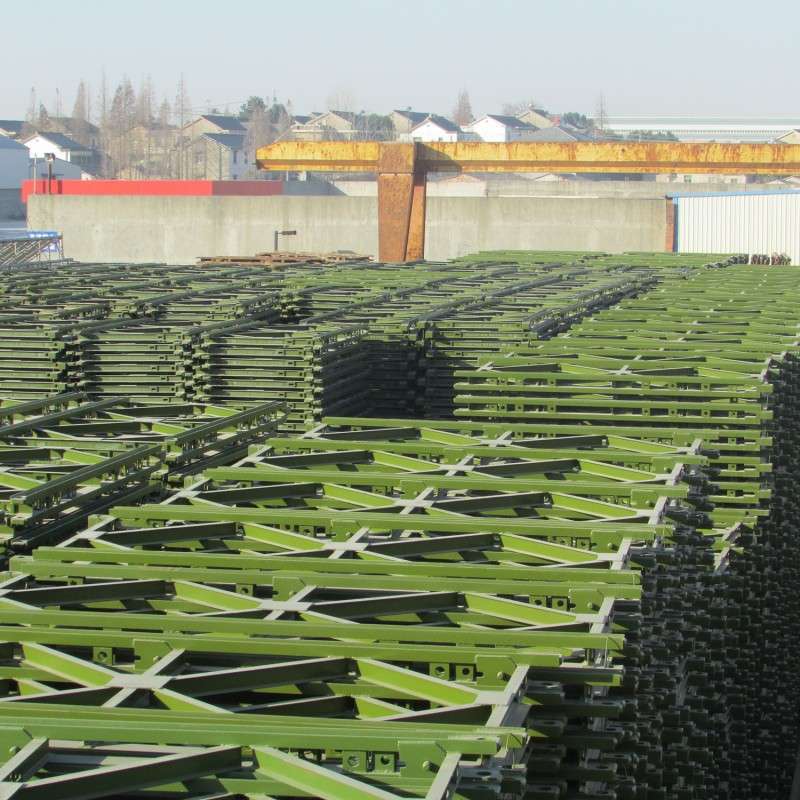 Prefabricated Steel Bailey Truss Bridge Q355B Galvanized Surface
